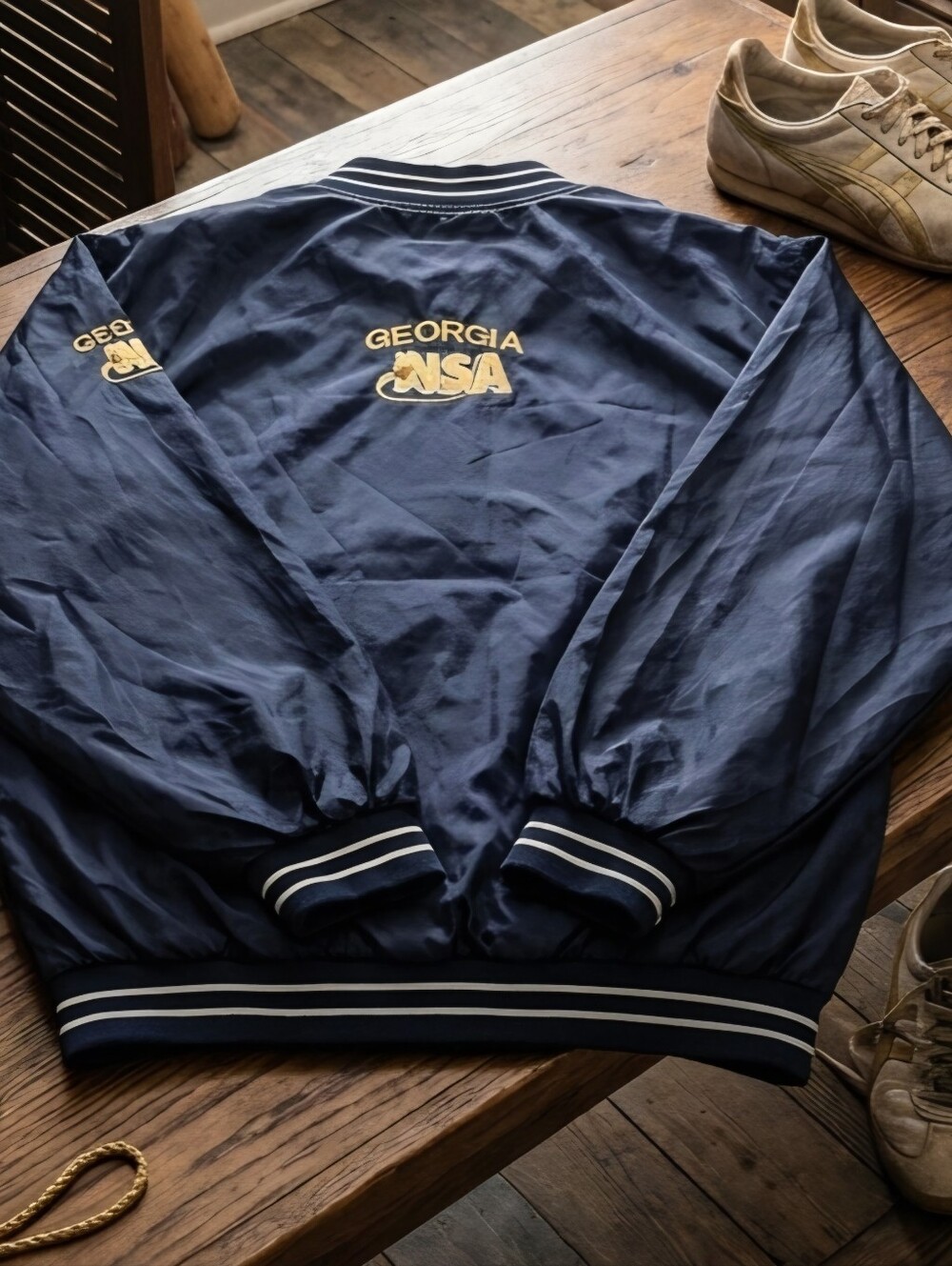 Vintage 90s Georgia Spell-Out Windbreaker Jacket - Men's 2XL